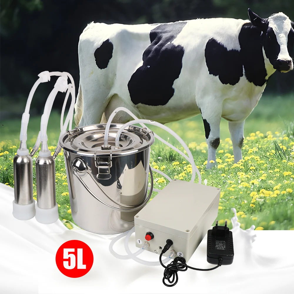 Vacuum Pump Automatic Electric Pulsating Milker for Farm Cows Goats Sheep Bucket Farm Breeding Equipments 5L Milking Machine
Vacuum Pump Automatic Electric Pulsating Milker for Farm Cows Goats Sheep Bucket Farm Breeding Equipments 5L Milking Machine