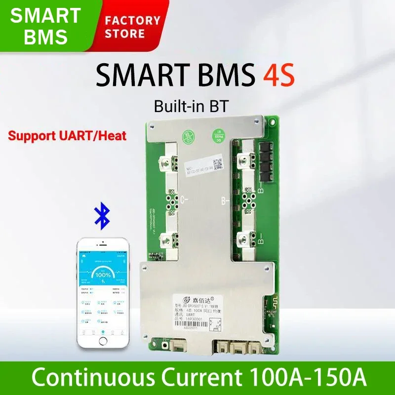 JBD 4S 100A 150A Smart BMS Li-Iion Lifepo4 12V Battery Management System Bms Circuit Board Switch Control for Lithium Battery
JBD 4S 100A 150A Smart BMS Li-Iion Lifepo4 12V Battery Management System Bms Circuit Board Switch Control for Lithium Battery