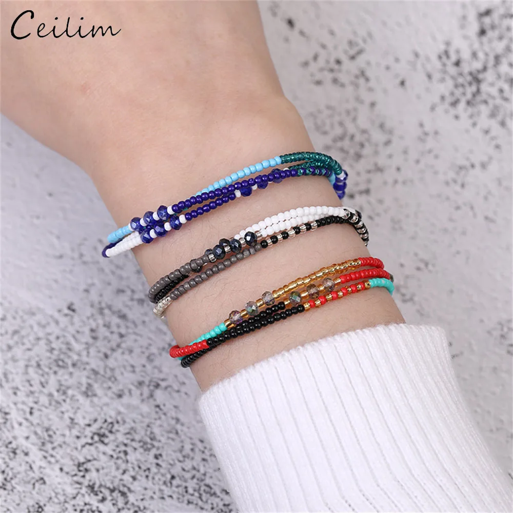 Handmade Colorful Crystal Beads Adjustable Bracelets for Women Friendship Bracelet Trendy Jewelry Accessories Summer Fashion
Handmade Colorful Crystal Beads Adjustable Bracelets for Women Friendship Bracelet Trendy Jewelry Accessories Summer Fashion