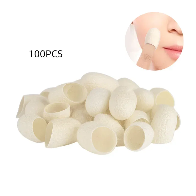 

100Pcs High Quality Silkworm Balls Purifying Whitening Exfoliating Scrub Blackhead Remover Natural Silk Cocoons Facial Skin Care