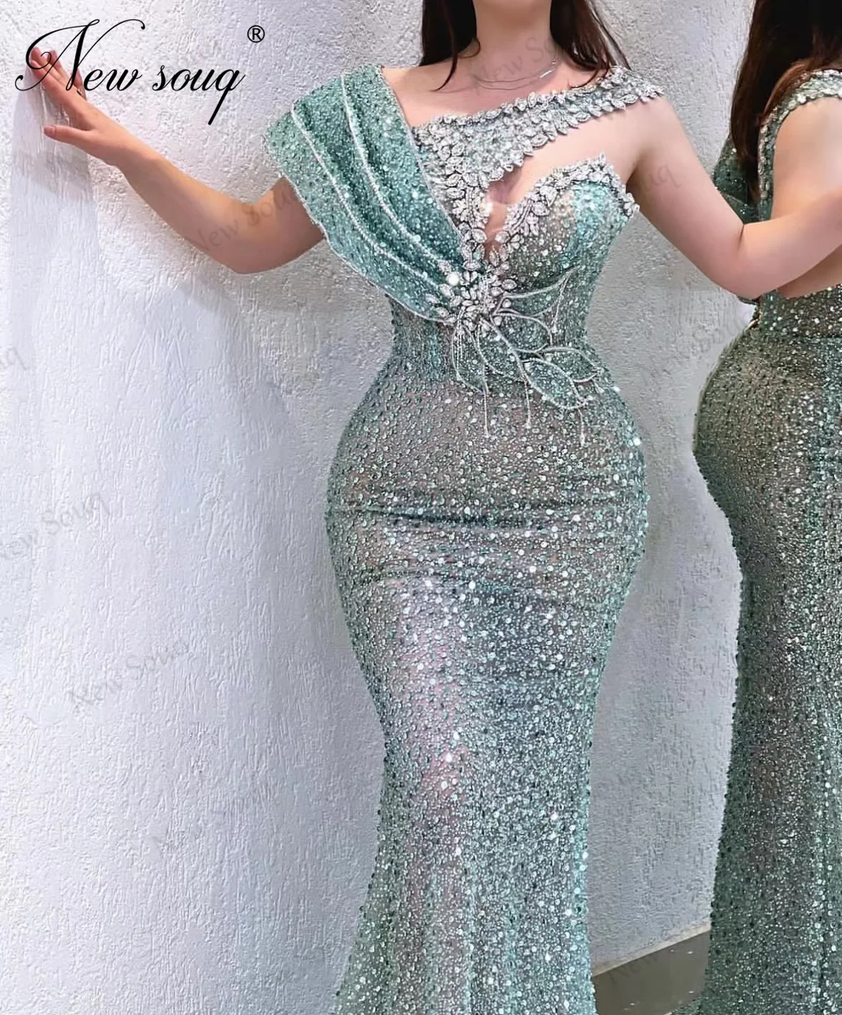 Arabic Mermaid One Shoulder Evening Dresses Turkish Dubai Beaded Crystals Evening Wear Robes Du Soir 2023 Wedding Party Dress
Arabic Mermaid One Shoulder Evening Dresses Turkish Dubai Beaded Crystals Evening Wear Robes Du Soir 2023 Wedding Party Dress