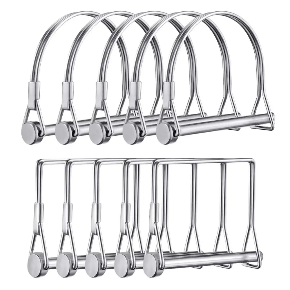 10Pcs 2 Shapes Shaft Locking Pin Quick Release Carbon Steel 1/4'' Diamete Safety Coupler Pin Square and Arch Farm Trailers
10Pcs 2 Shapes Shaft Locking Pin Quick Release Carbon Steel 1/4'' Diamete Safety Coupler Pin Square and Arch Farm Trailers