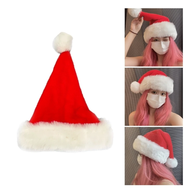 

Косплей шляпа Санта-Клауса праздничная рождественская шапка для взрослых унисекс бархатные удобные шапки классическая шляпа на