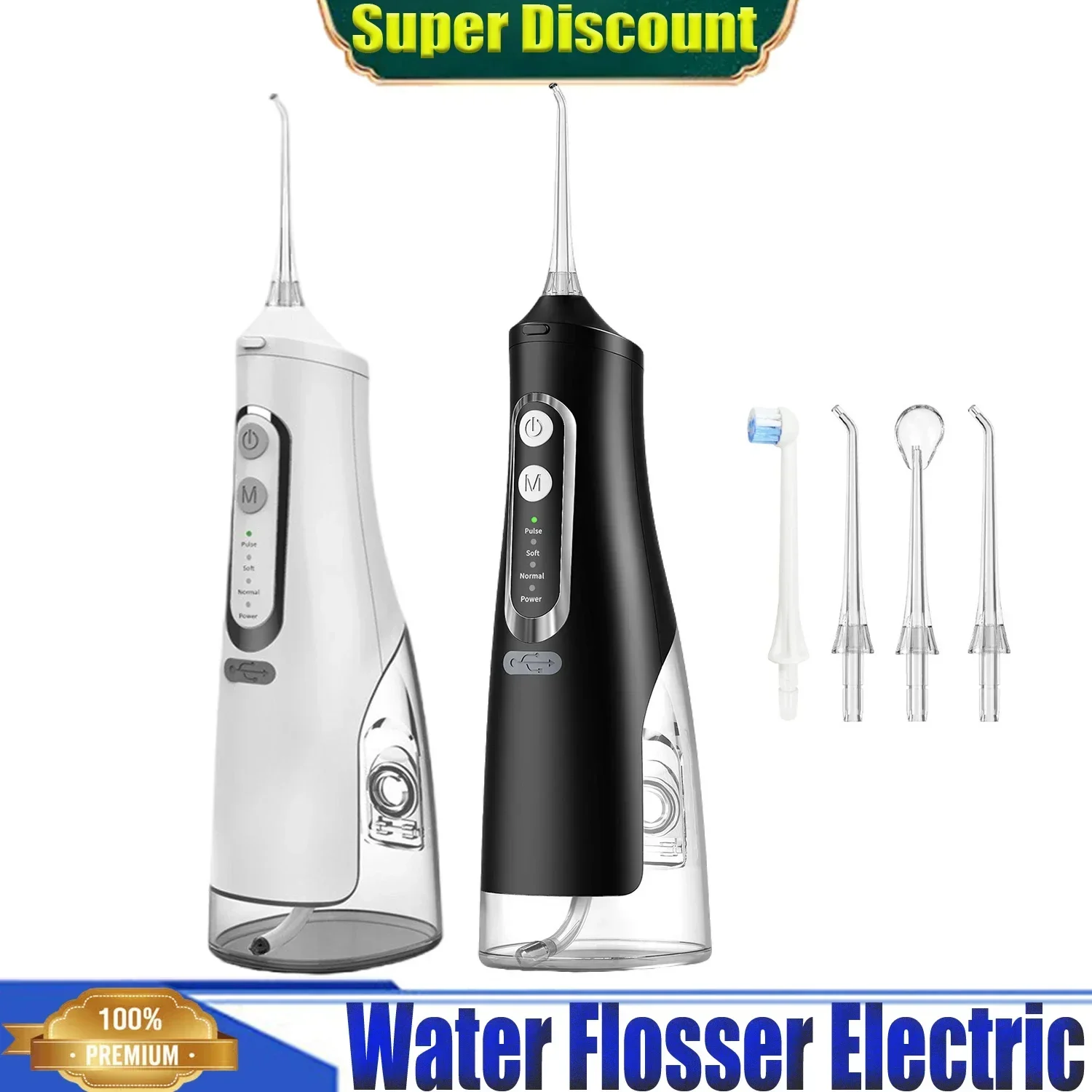 Water Flosser Electric,Gum Care Dental Whitening Portable Rechargeable Oral Irrigator,Jet Water Tank,Tooth Scaler Cleaner 310ML
Water Flosser Electric,Gum Care Dental Whitening Portable Rechargeable Oral Irrigator,Jet Water Tank,Tooth Scaler Cleaner 310ML
