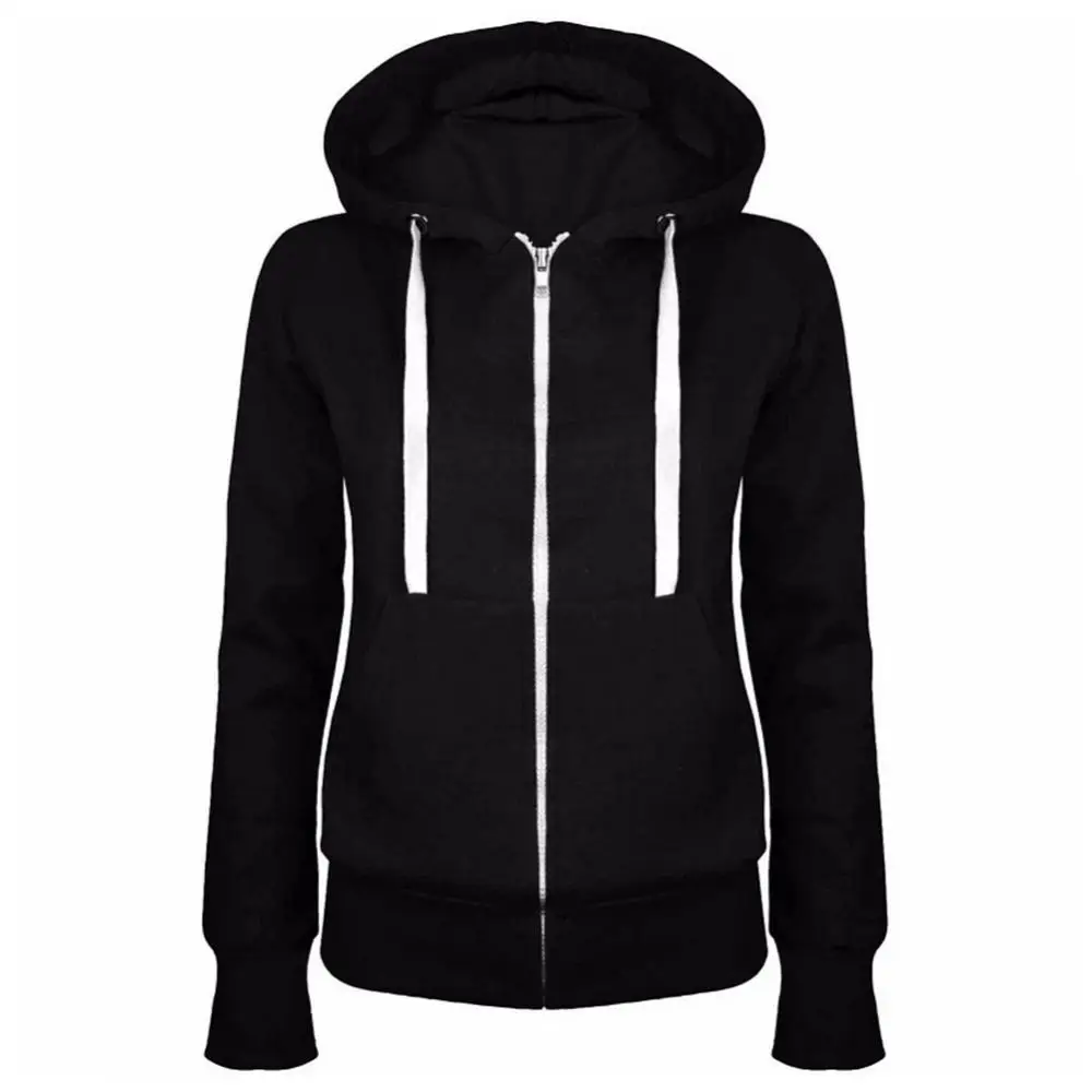 Hood Autumn Coat Casual Fashion Solid Color Long Sleeve Lady Hooded Pocket Zip Up Sweatshirt Ladies solid color hoodie
Hood Autumn Coat Casual Fashion Solid Color Long Sleeve Lady Hooded Pocket Zip Up Sweatshirt Ladies solid color hoodie