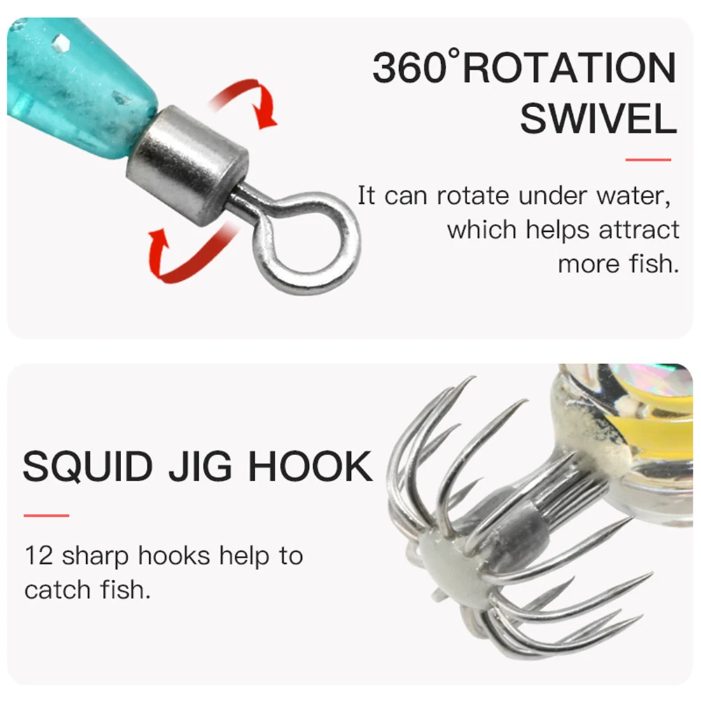 Practical Fishing Lure Light Lamp Plastic+Carbon Steel Underwater Lamp White/Blue/Red/Green With Squid Jig Hook
Practical Fishing Lure Light Lamp Plastic+Carbon Steel Underwater Lamp White/Blue/Red/Green With Squid Jig Hook