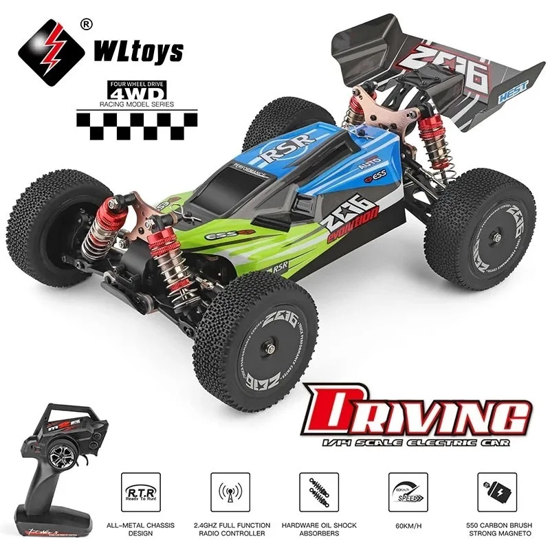 Weili 144001 Four-wheel Drive Off-road Model Hardware Hydraulic Shock Absorber Rc High-speed Car Climbing Toy Car
Weili 144001 Four-wheel Drive Off-road Model Hardware Hydraulic Shock Absorber Rc High-speed Car Climbing Toy Car