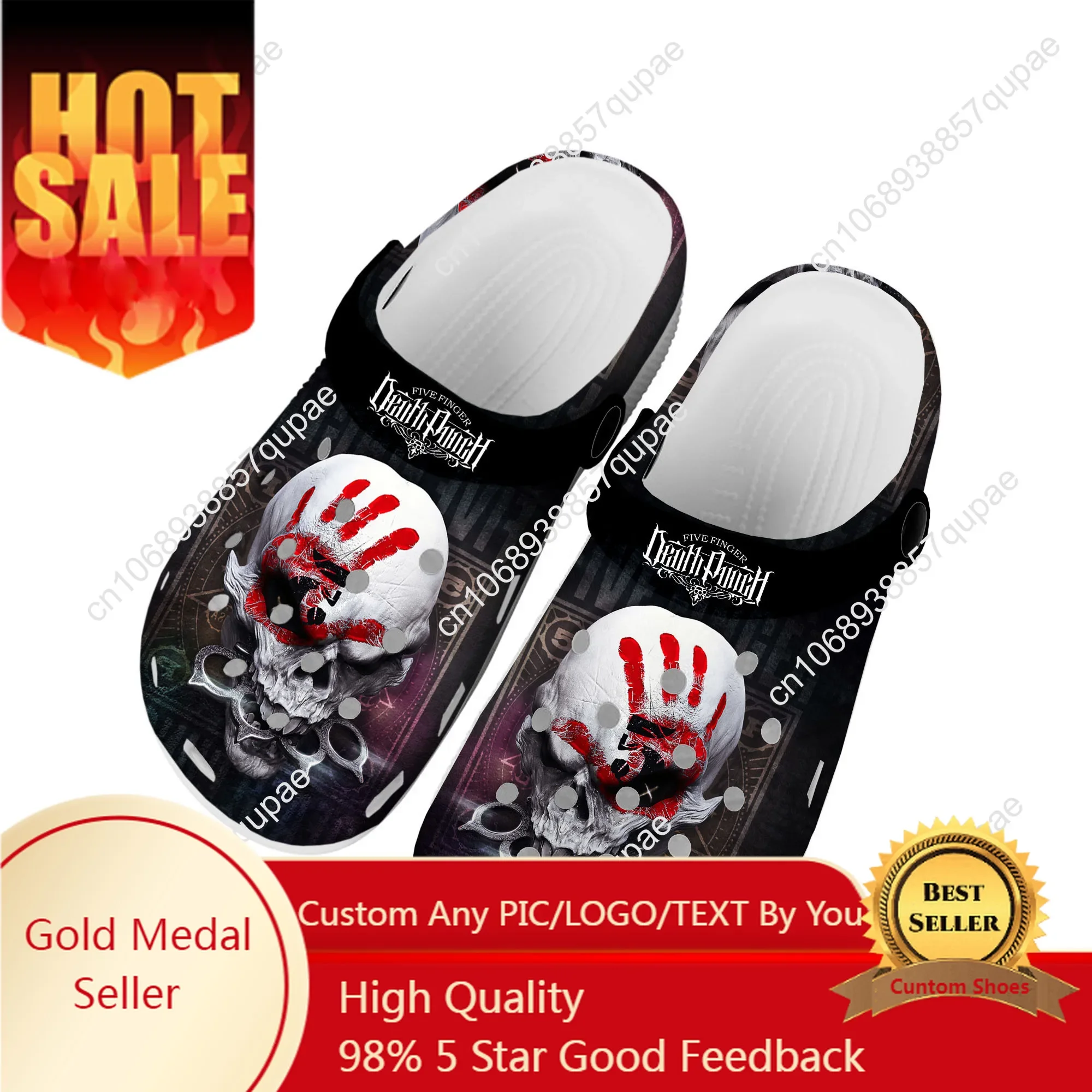 

Five Finger Death Punch Home Clogs Custom Water Shoes Mens Women Teenager Shoe Garden Clog Rock Band Sandals Beach Hole Slippers