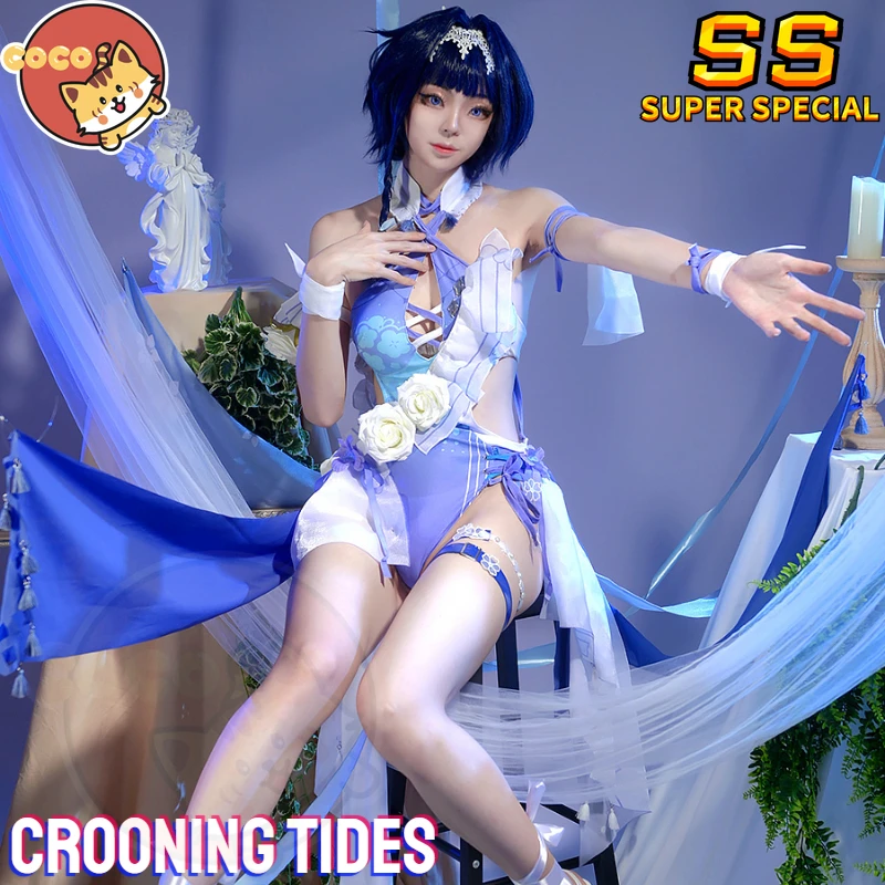 

Crooning Tides Cosplay Costume Game Honkai Impact 3 Herrscher of Origin Cosplay Costume Raiden Mei Wig CoCos-SS