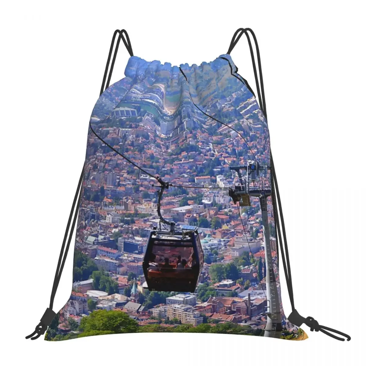 Cable Car On Trebevic - Sarajevo Backpack Portable Drawstring Bags Drawstring Bundle Pocket Storage Bag BookBag For Travel
Cable Car On Trebevic - Sarajevo Backpack Portable Drawstring Bags Drawstring Bundle Pocket Storage Bag BookBag For Travel