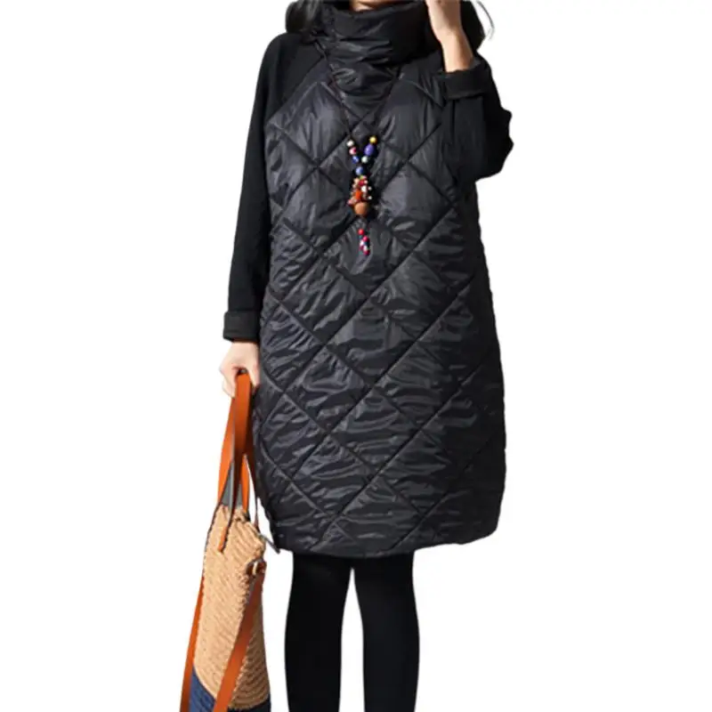 - women Autumn Winter dress, Straight long sleeve Autumn Dress Patchwork Ropa Mujer Turtleneck Vestidos
- women Autumn Winter dress, Straight long sleeve Autumn Dress Patchwork Ropa Mujer Turtleneck Vestidos