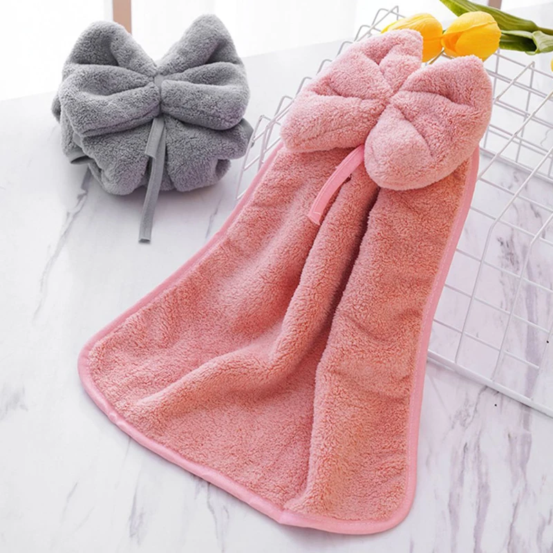 Absorbent Quick Dry Lazy Hand Towel Coral Velvet Hand Towel Cute Hanging Bowknot Towel Thickened Washcloth For Kitchen Bathroom
Absorbent Quick Dry Lazy Hand Towel Coral Velvet Hand Towel Cute Hanging Bowknot Towel Thickened Washcloth For Kitchen Bathroom
