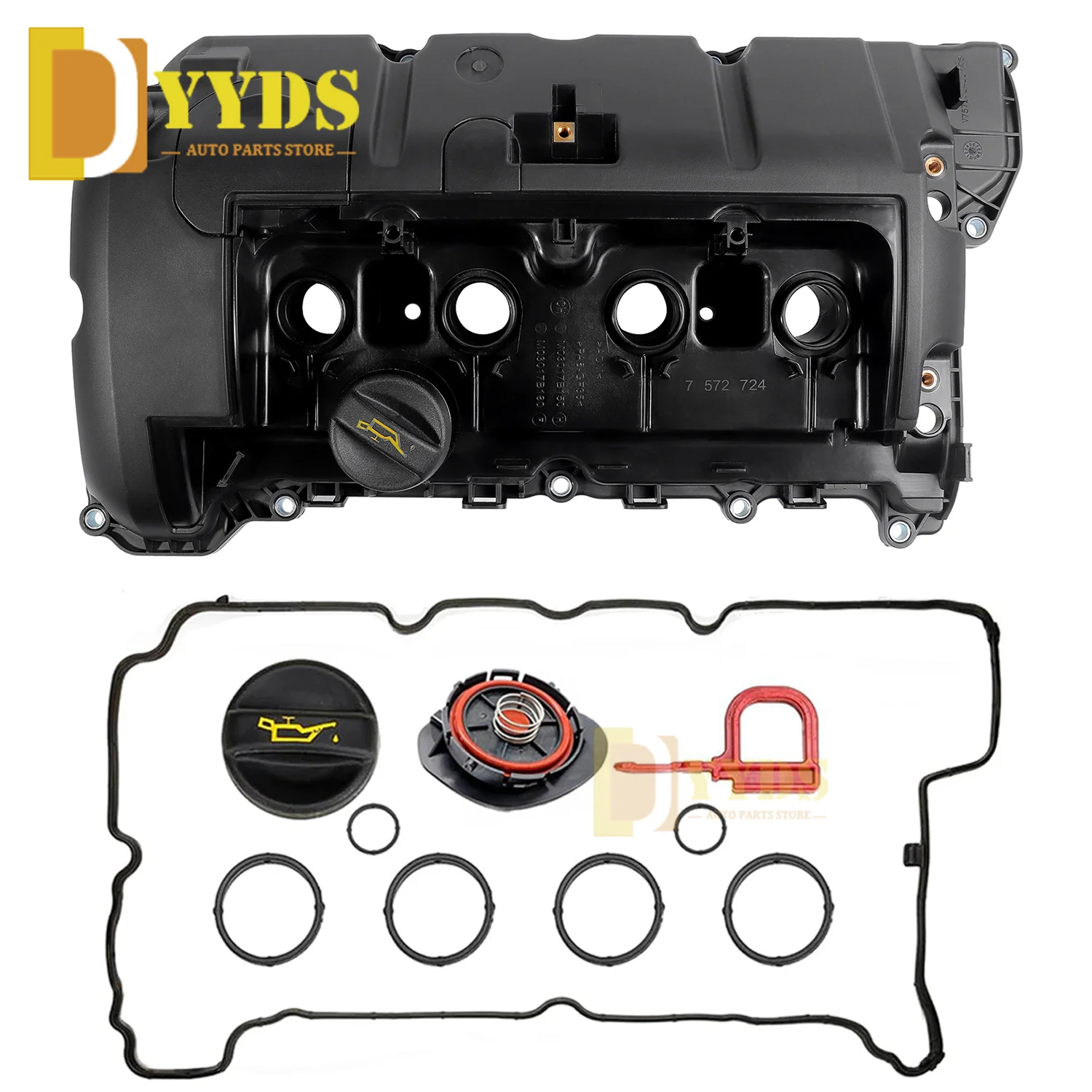 11127646554 Engine Valve Cover Compatible For 2007-2016 Mini Cooper 1.6 Non-Turbo Part # 11127553799 11127567162 
11127646554 Engine Valve Cover Compatible For 2007-2016 Mini Cooper 1.6 Non-Turbo Part # 11127553799 11127567162