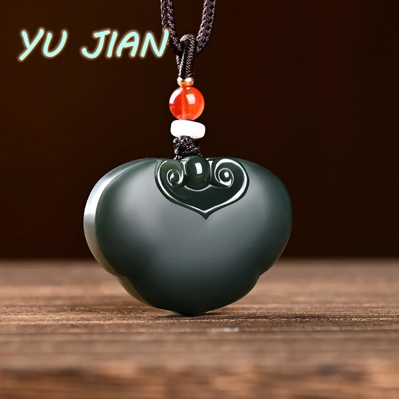 New Exquisite Genuine Natural Hetian Qingyu Carved Ruyi Lock Pendant Jadeite Men's Women's Fashion Necklace Jewelry Belt Chain
New Exquisite Genuine Natural Hetian Qingyu Carved Ruyi Lock Pendant Jadeite Men's Women's Fashion Necklace Jewelry Belt Chain