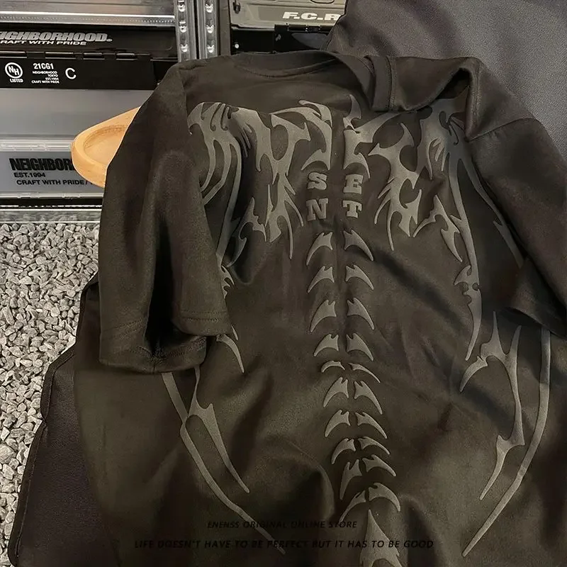Y2k Top Retro Skull Wings Print Suede 2023 New Short Sleeved T Shirt Mens Loose Couple All Match Trendy T-shirt Street Style Hot
Y2k Top Retro Skull Wings Print Suede 2023 New Short Sleeved T Shirt Mens Loose Couple All Match Trendy T-shirt Street Style Hot