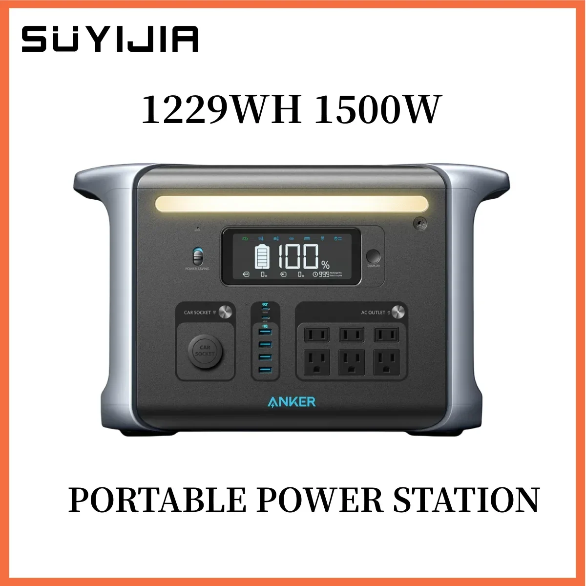 

1500W portable power station Anker SOLIX F1200 Solar Generator Solar Generator 757 with 1x 100W Solar Panel for outdoor camping