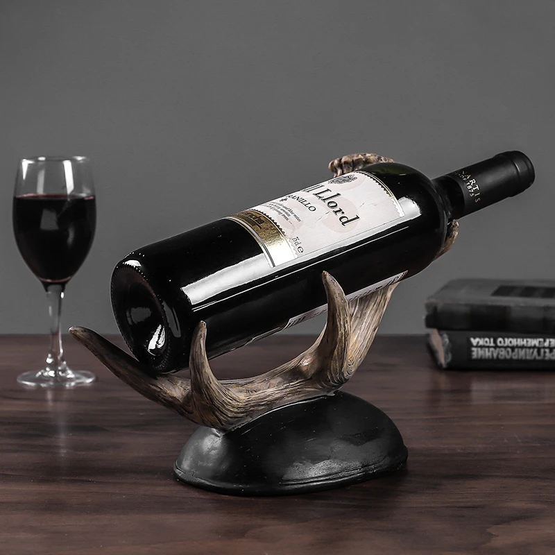 European Resin Antlers Wine Rack Ornaments Art Livingroom Home Table Figurines Decoration Hotel Office Desktop Furnishing Crafts
European Resin Antlers Wine Rack Ornaments Art Livingroom Home Table Figurines Decoration Hotel Office Desktop Furnishing Crafts