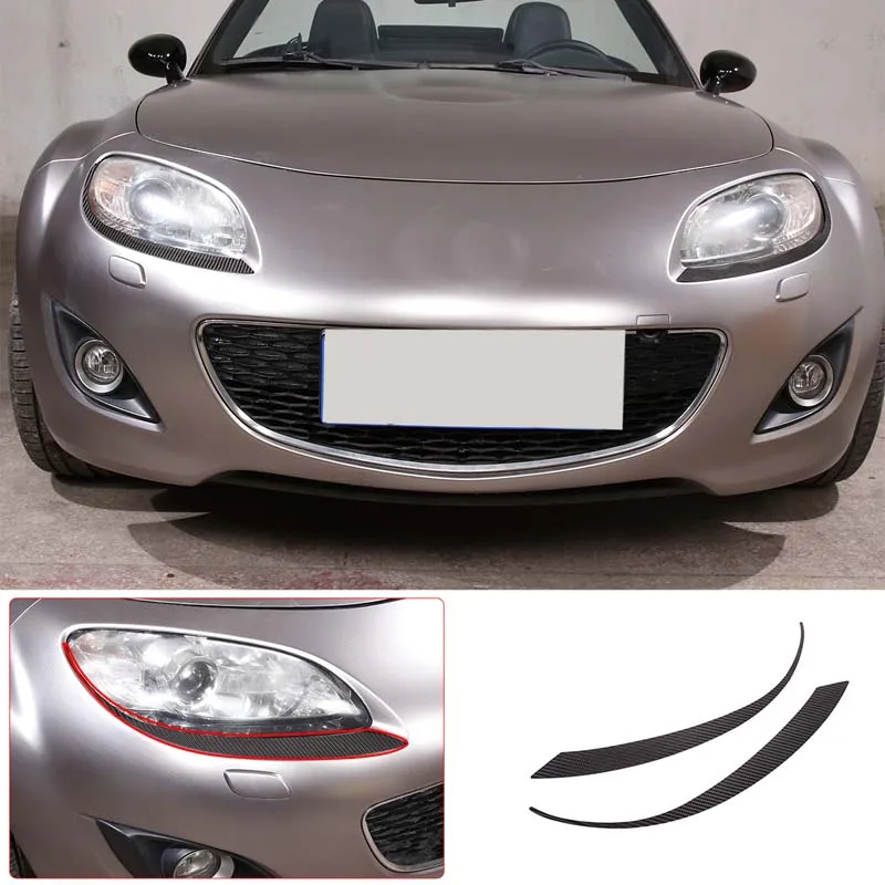 Комплект из 2 предметов для Mazda MX-5 2009-2014, автомобильный Стайлинг, наклейка на фару, наклейка для бровей, аксессуары для модификации внешней части из углеродного волокна
Комплект из 2 предметов для Mazda MX-5 2009-2014, автомобильный Стайлинг, наклейка на фару, наклейка для бровей, аксессуары для модификации внешней части из углеродного волокна