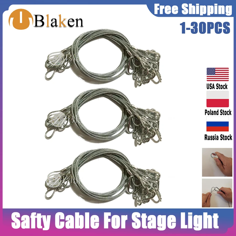 1-30 Cables Free Shipping Safety Cable Steel Wire Stage Light Safety Ropes Security Cable for Stage Moving Head Par Light
1-30 Cables Free Shipping Safety Cable Steel Wire Stage Light Safety Ropes Security Cable for Stage Moving Head Par Light