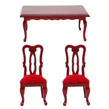 1 Set of Wooden Dinner Table and Chair Model Decor Doll House Decor Mini Scene Props
1 Set of Wooden Dinner Table and Chair Model Decor Doll House Decor Mini Scene Props