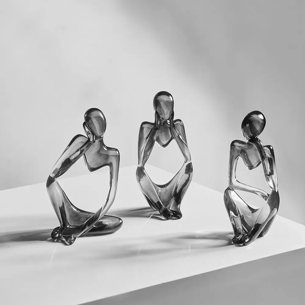European Style Thinker Figurine Abstract Transparent Sculpture & Statue Home Decor Modern Bedroom Bedside Table Decorations Gift
European Style Thinker Figurine Abstract Transparent Sculpture & Statue Home Decor Modern Bedroom Bedside Table Decorations Gift
