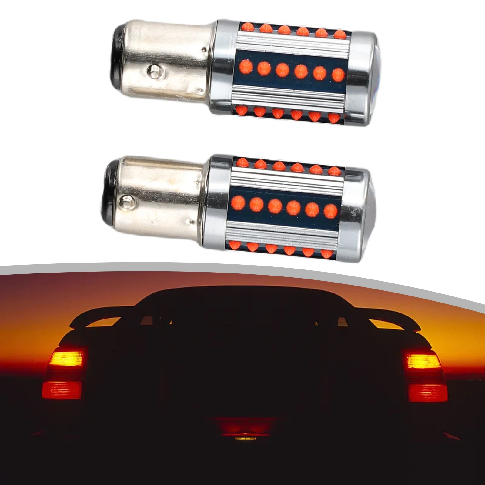 

2pcs Red Car LED Brake Lights 1157 BAY15D COB LED Bulbs Super Bright Car Stop Brake Light Tail Lamp Auto Signal Lamps 12V