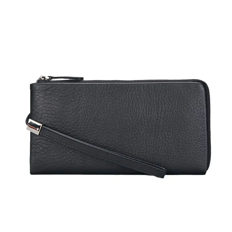 

New Arrival Head Layer Cowhide Men's Clutch Bag Genuine Leather Business Envelope Handbag Soft Leather Wallet