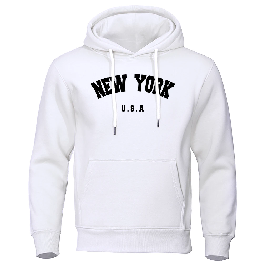 NEW YORK Letter U.S.A City Print Hoody Men Fashion Casual Long Sleeves Hooded Loose Oversize Pullover Hoodie Street Sweatshirt
NEW YORK Letter U.S.A City Print Hoody Men Fashion Casual Long Sleeves Hooded Loose Oversize Pullover Hoodie Street Sweatshirt