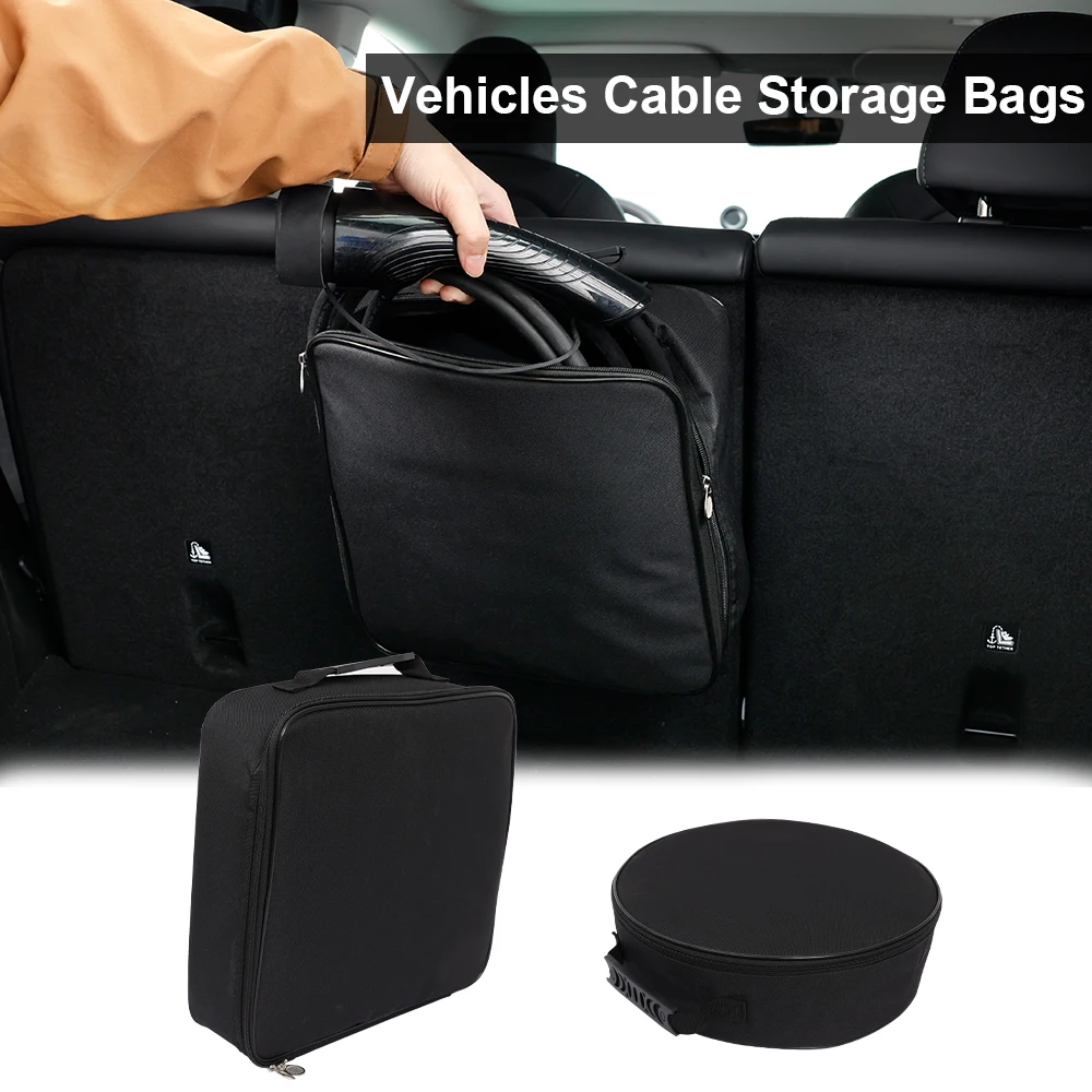 

EV Car Charging Cable Storage Carry Bag For Electric Vehicle Charger Plugs Sockets Waterproof Fire Retardant Equipment Container