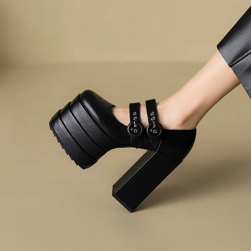 MKKHOU Fashion Pumps New Super High-Heeled Shoes Round Toe Belt Buckle Heightened Thick High-Heeled Women Shoes
MKKHOU Fashion Pumps New Super High-Heeled Shoes Round Toe Belt Buckle Heightened Thick High-Heeled Women Shoes