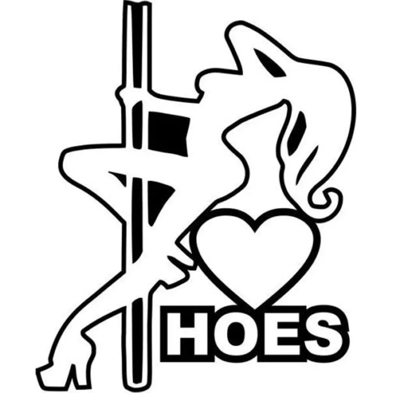 Love Hoes Stripper Girl Strip Decals Car Decoration Personality Pvc Car Window Waterproof Sticker Black/white, 15cm*13cm
Love Hoes Stripper Girl Strip Decals Car Decoration Personality Pvc Car Window Waterproof Sticker Black/white, 15cm*13cm