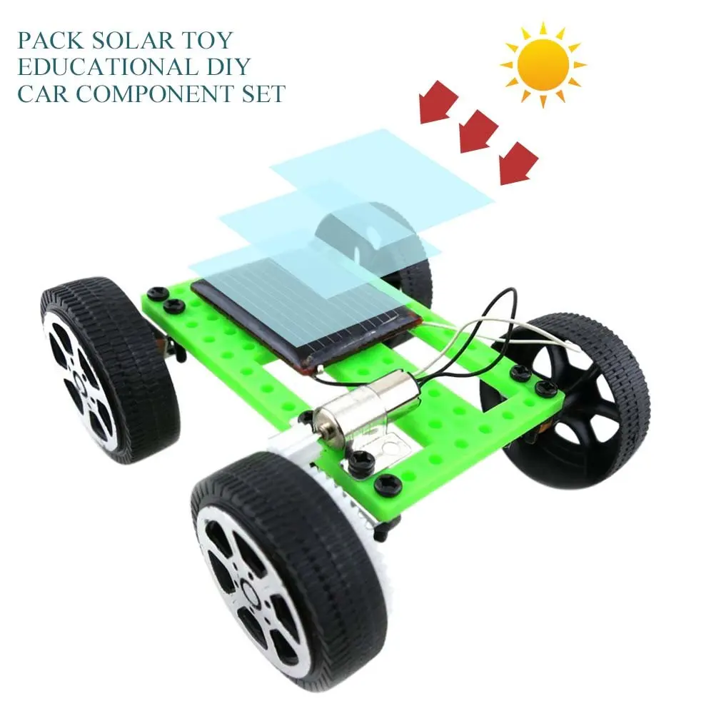 

Mini Plastic Handmade Solar Powered Toy DIY Car Kit Children Technology Educational Gadget Hobby Funny Kit 8-11 Age