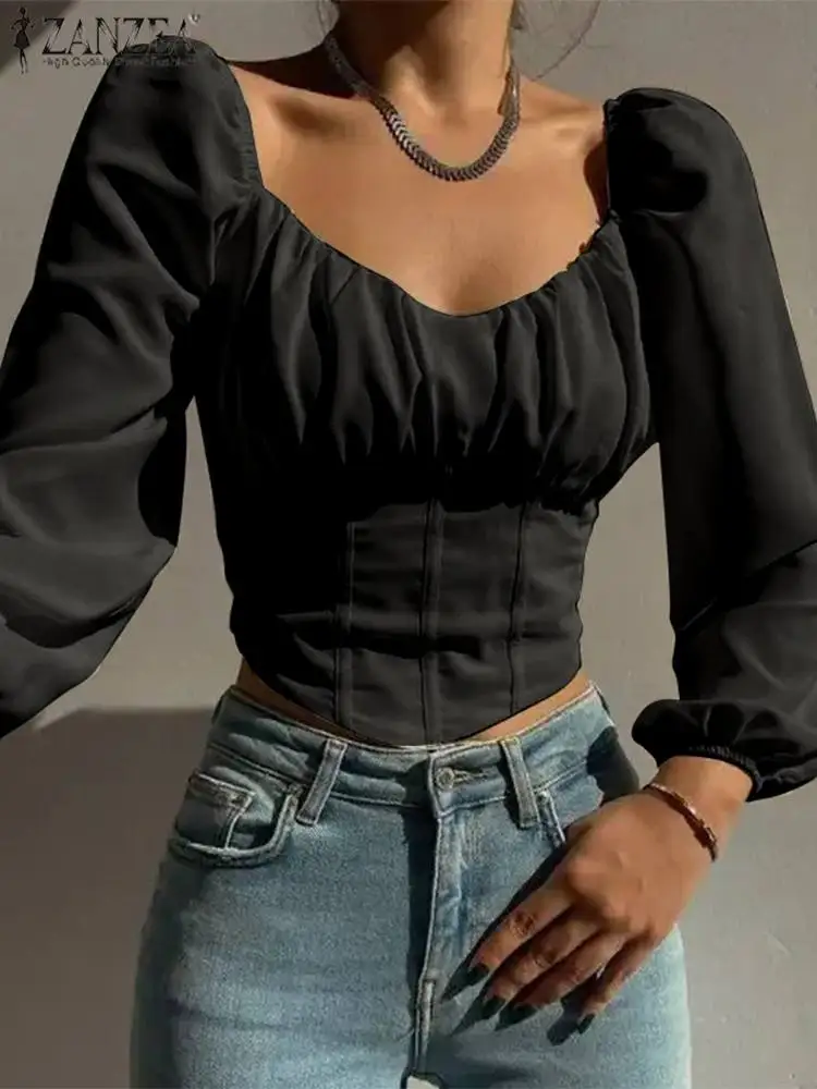 ZANZEA Women Fish Bone Collect Waist Long Sleeve Blouses 2023 Spring Autumn Solid Square Neck Female Blusas Fashion Slim Top
ZANZEA Women Fish Bone Collect Waist Long Sleeve Blouses 2023 Spring Autumn Solid Square Neck Female Blusas Fashion Slim Top