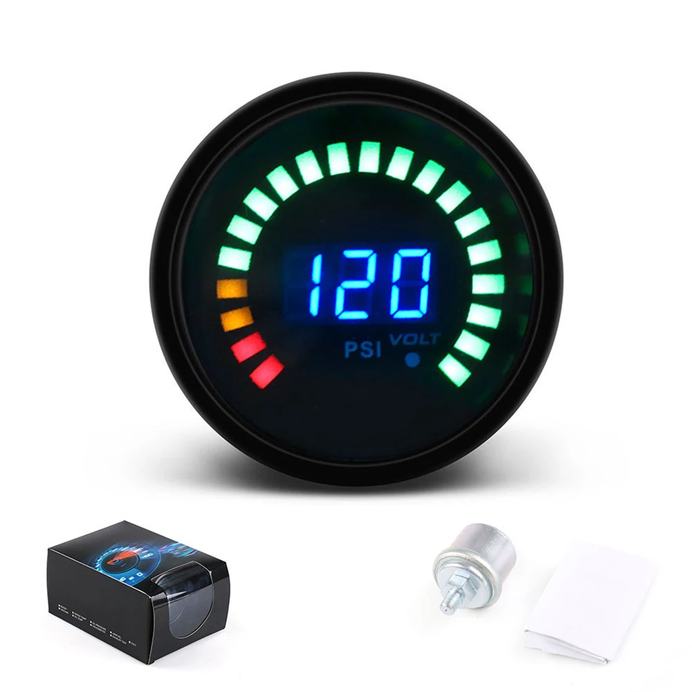 2" Digital Fuel Ratio Gauge Kit With Oil Pressure Sensor (1/8NPT) LED Scale+Digital Display 0-120PSI 12V Universal Car Accessory
2" Digital Fuel Ratio Gauge Kit With Oil Pressure Sensor (1/8NPT) LED Scale+Digital Display 0-120PSI 12V Universal Car Accessory