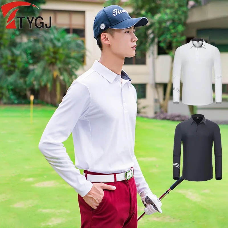 Мужская быстросохнущая футболка для гольфа TTYGJ, спортивные топы в полоску с длинными рукавами, мужская деловая повседневная одежда для улицы
Мужская быстросохнущая футболка для гольфа TTYGJ, спортивные топы в полоску с длинными рукавами, мужская деловая повседневная одежда для улицы