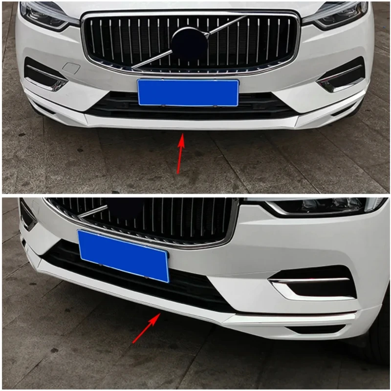 

Front Lower Bumper Grille Grill Mesh Stripes For Volvo XC60 2018 - 2022 Exterior Accessories Front Bottom Bumper Plate