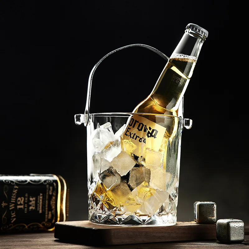 Household Ice Bucket Chilled Wine Champagne Multi-functional Transparent Fruit Storage Basket High Appearance Glass Ice Bucket
Household Ice Bucket Chilled Wine Champagne Multi-functional Transparent Fruit Storage Basket High Appearance Glass Ice Bucket