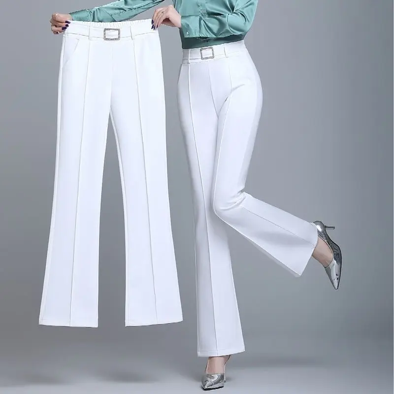 2024 Women's Spring Autumn New High Waist Suit Trousers Female Solid Color Straight Pant Ladies Elastic Casual Flare Pants Y693
2024 Women's Spring Autumn New High Waist Suit Trousers Female Solid Color Straight Pant Ladies Elastic Casual Flare Pants Y693