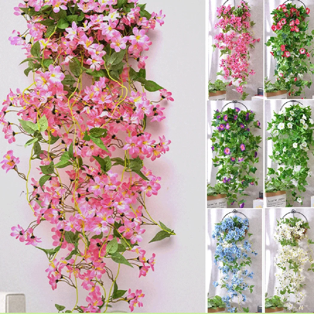 1PCS Artificial Fake Hanging Silk Flowers Vine Plant Garden Decor Indoor Outdoor Home Garden Wedding Decor
1PCS Artificial Fake Hanging Silk Flowers Vine Plant Garden Decor Indoor Outdoor Home Garden Wedding Decor