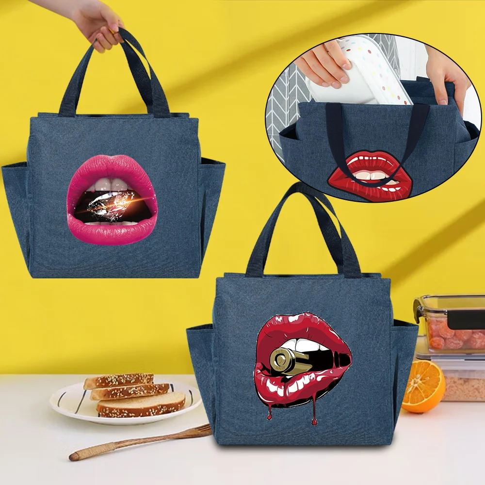 Portable Insulated Mouth Series Print Lunch Bag School Dinner Bags Multifunction Large Capacity Picnic Cooler Thermal Food Packs
Portable Insulated Mouth Series Print Lunch Bag School Dinner Bags Multifunction Large Capacity Picnic Cooler Thermal Food Packs