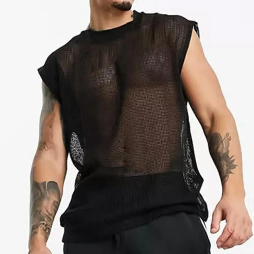 2023 Men Tank Tops Mesh Patchwork Transparent Breathable O-neck Sleeveless Sexy Men Clothing Summer Fashion Vests M-3XL
2023 Men Tank Tops Mesh Patchwork Transparent Breathable O-neck Sleeveless Sexy Men Clothing Summer Fashion Vests M-3XL