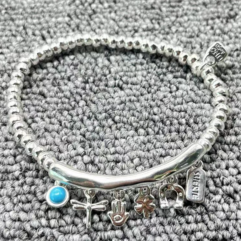 2023 trendy UNOde50 fashion electroplating 925 bracelet small pendant romantic women's bracelet holiday gift 
2023 trendy UNOde50 fashion electroplating 925 bracelet small pendant romantic women's bracelet holiday gift