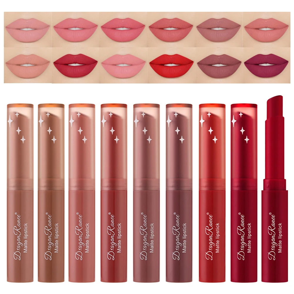 

Matte Lipstick Pen Velvet Nude Waterproof Lip Tint Crayon Non Fading Lip Balm Long Lasting Sexy Red Daily Natural Lip Makeup