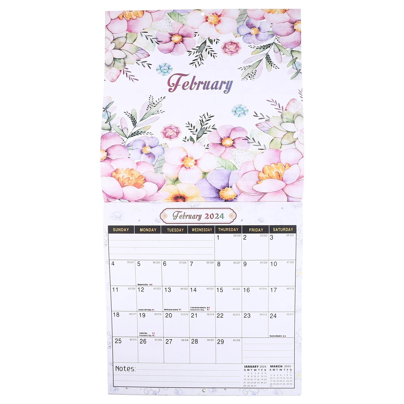 

2024 English Wall Calendar Hanging Weekly Monthly Daily Planner Agenda Organizer Calendar Schedule Planner Home Office Supplies