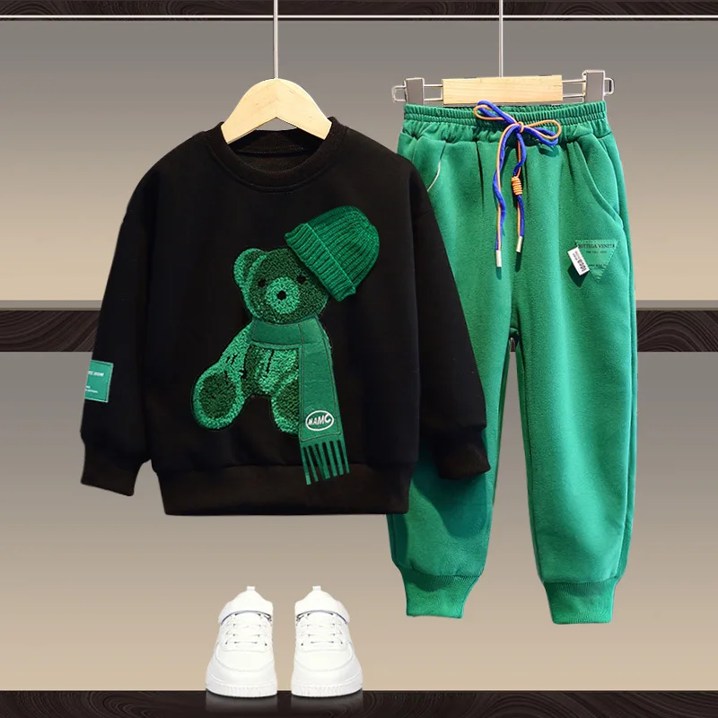 New Autumn Winter Fashion Cartoon Bear Design Children Outfit 2pcs Set Baby Boy Clothes Kids Fall Sweatshirts Clothing Sets
New Autumn Winter Fashion Cartoon Bear Design Children Outfit 2pcs Set Baby Boy Clothes Kids Fall Sweatshirts Clothing Sets