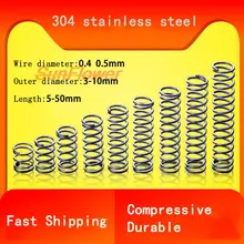 20PCS Wire Diameter 0.4mm 0.5mm Stainless Steel Pressure Spring 304 SUS Compressed Spring Stainless Steel Compression Spring
20PCS Wire Diameter 0.4mm 0.5mm Stainless Steel Pressure Spring 304 SUS Compressed Spring Stainless Steel Compression Spring