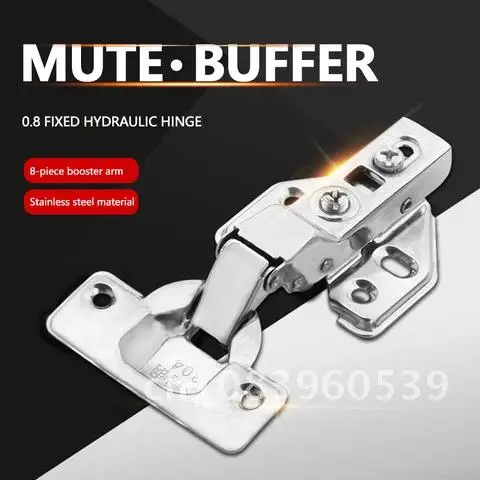 

10/20Pcs Stainless Steel Hydraulic Hinge Cabinet Door Hinges Damper Buffer Soft Close Kitchen Cupboard Full Overlay Door Hinge