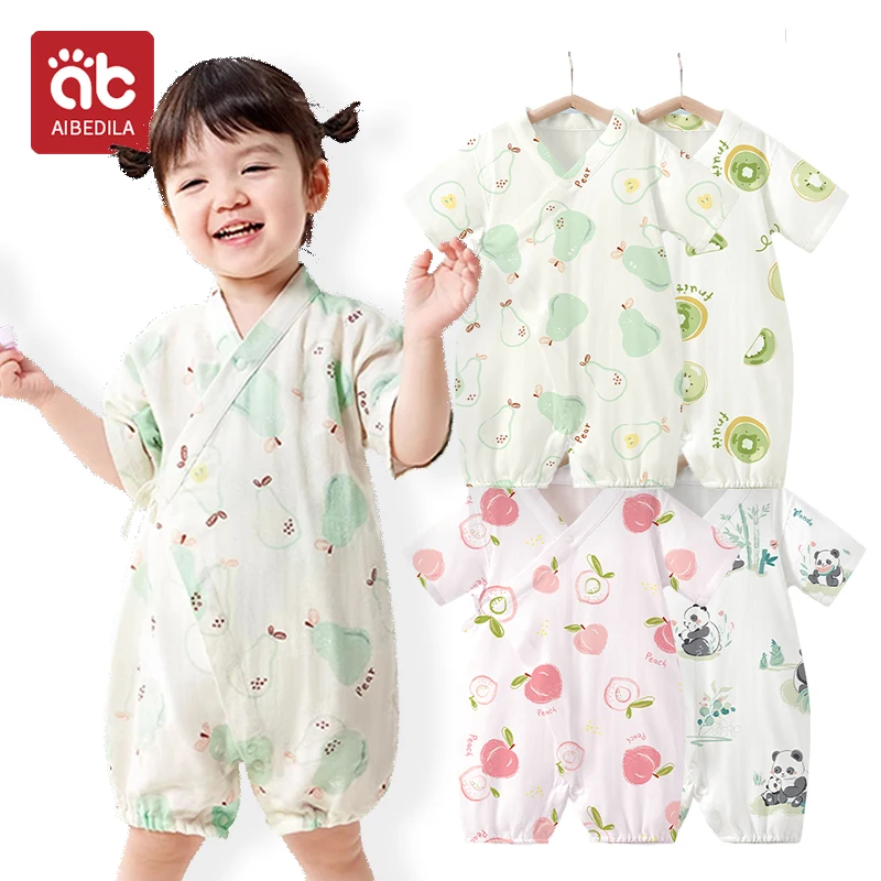 AIBEDILA Summer Cartoon Baby Gauze Split Leg Sleepsack Children's jumpsuit pajamas Short Sleeve Shorts Temperature 28-35°C
AIBEDILA Summer Cartoon Baby Gauze Split Leg Sleepsack Children's jumpsuit pajamas Short Sleeve Shorts Temperature 28-35°C