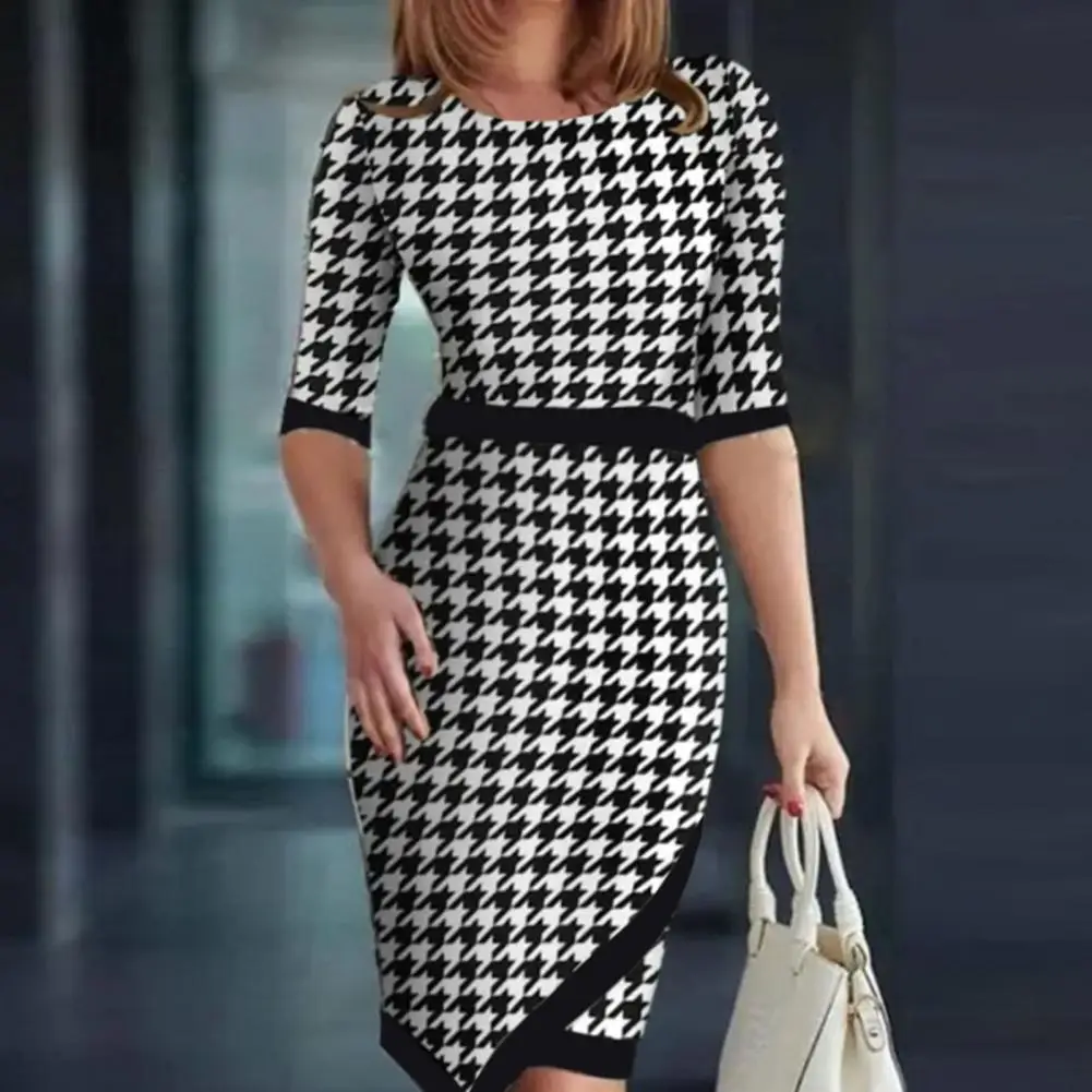 Women Printed Dress Elegant Knee Length Midi Dress with Irregular Split Hem Printed Color Matching for Women's Slim Fit Round
Women Printed Dress Elegant Knee Length Midi Dress with Irregular Split Hem Printed Color Matching for Women's Slim Fit Round
