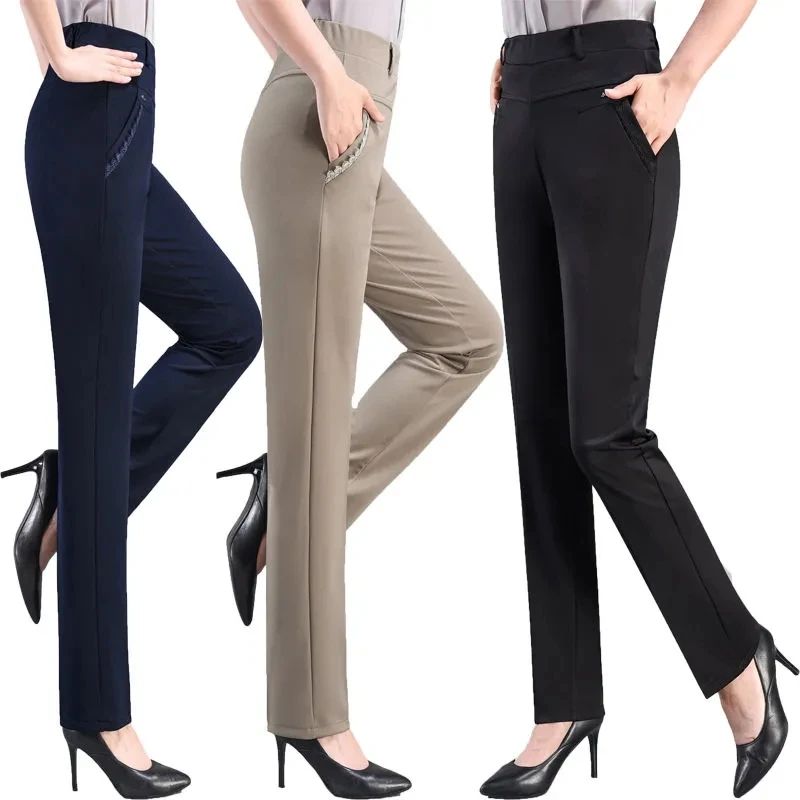 Spring Autumn Middle-aged Women's Pants 2023 New Mother Pants Women's High Waist Casual Pants Summer Thin Elastic Loose Straight
Spring Autumn Middle-aged Women's Pants 2023 New Mother Pants Women's High Waist Casual Pants Summer Thin Elastic Loose Straight